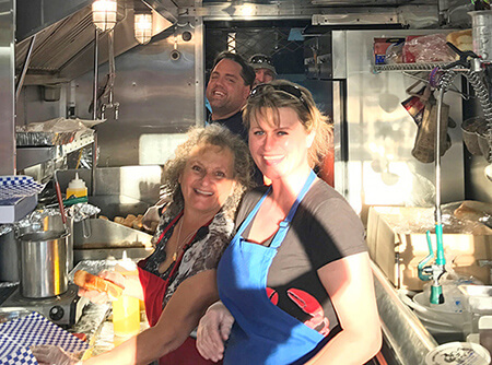 Diana, Rachel and Patrick on The Maine Lobster Lady Food Truck
