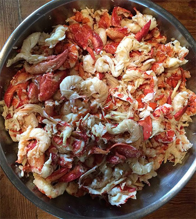 Lobster meat out of the shell